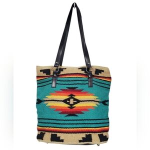 El Paso Saddle Company Woven Saddle Blanket Bag Serape Style Coastal Cowgirl